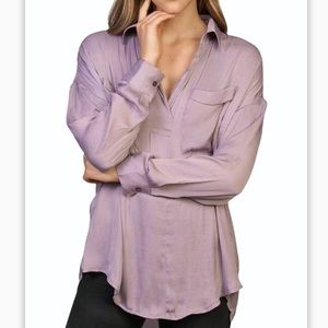 FREE PEOPLE Donne Starry Night Lavender Shirt